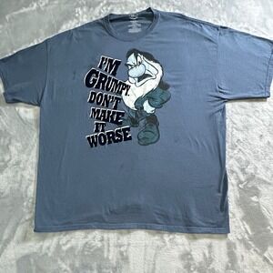 Disney Grumpy Seven Dwarfs Graphic T Shirt Adult 3XL Cartoon Tee